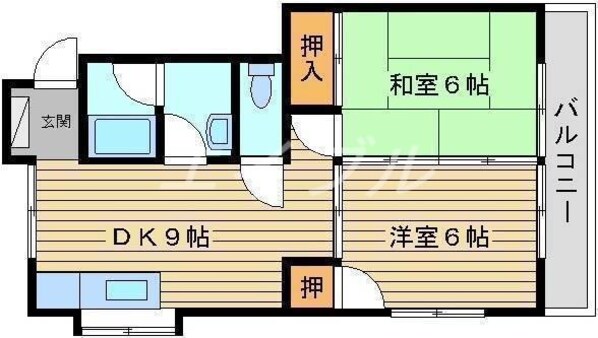 コーポアイランドの物件間取画像